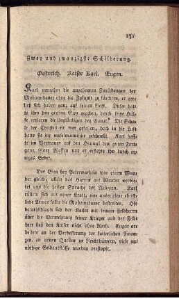 Zwey und zwanzigste Schilderung.