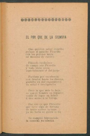 El por qué de la siembra