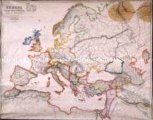 Schulwandkarte: Europa um 350 nach Christo nach K. V. Spruner von C. A. Bretschneider; Gotha: Justus Perthes, um 1860. M 1:4 000 000