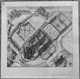 Gesamtansicht der Klosteranlage aus der Luft