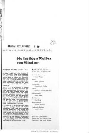 Die lustigen Weiber von Windsor