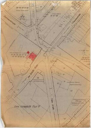 Schneider - Esleben, Paul; Düsseldorf, Max-Brandts-Str. 3; St. Bonifatius, Wiederaufbau und Erweiterung - Flurplan (Lageplan)