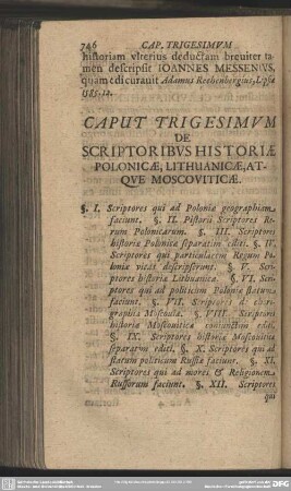 Caput Trigesimum De Scriptoribus Historiae Polonicae, Lithuanicae, Atque Moscoviticae