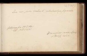 Eintrag (Göttingen, 19.10.1761)