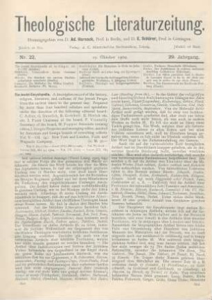 601-604 [Rezension] The Jewish Encyclopedia
