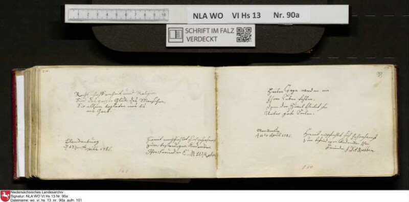 Stammbuch des Ernst Philipp Ludwig Zellmann (1763-1795) aus
                           Braunschweig
