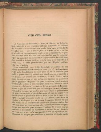 Avellaneda irónico