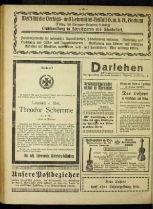 Nachruf! : Leutnant d. Res. Theodor Schemme