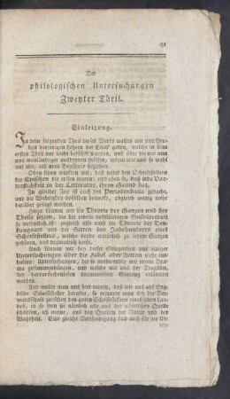 Der philosophischen Untersuchungen Zweyter Theil