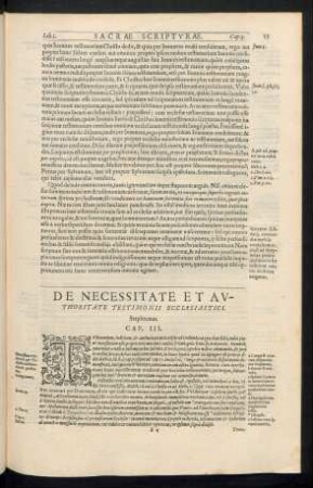 De Necessitate Et Authoritate Testimonii Ecclesiastici. Cap. III.