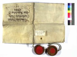 Pfalzgraf Johann bei Rhein ratifiziert den am 17. April 1610 abgeschlosenen Vertrag mit dem Deutschmeister (Mosbacher Vertrag).