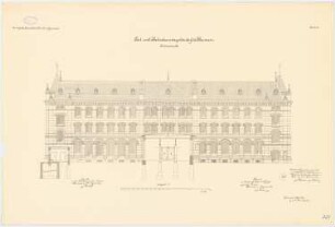 Post- und Betriebsamtsgebäude, Bremen: Hinteransicht 1:75
