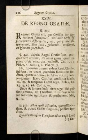 216-223, XXIV. De Regno Gratiae. XXV. De Regno Gloriae.