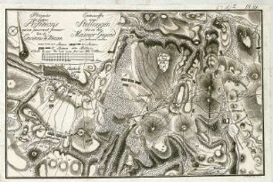 WHK 25 Deutscher Siebenjähriger Krieg 1756-1763: Entwürfe zu einigen möglichen Stellungen in der Gegend von Maxen, um 1759