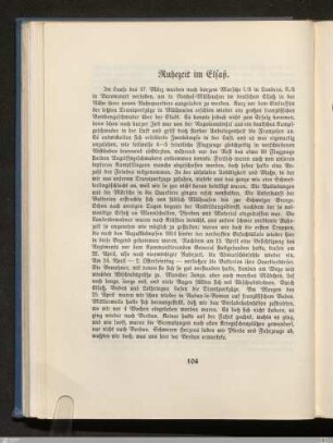 Ruhezeit im Elsaß