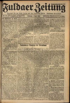 Ausgabe vom Mittwoch, den 11. April 1928.