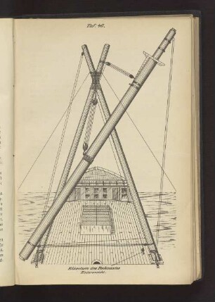Taf. 46 Einsetzen des Fockmastes Hinteransicht