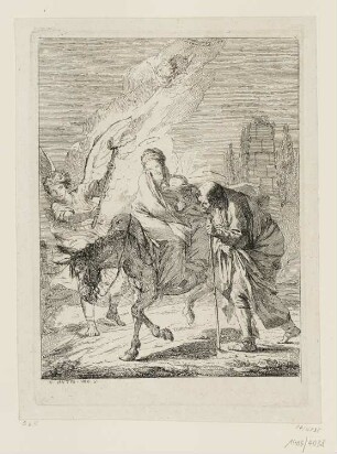 Flucht nach Ägypten, Blatt 6 der Folge "Recueil de différents sujets"