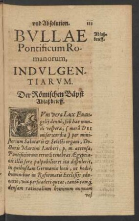 Bullae Pontificum Romanorum, Indulgentiarum.