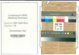 Entnazifizierung Ilse Schoenhard , geb. 07.06.1922 (Dolmetscherin)