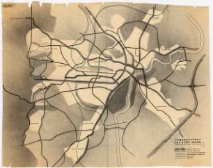 Wiederaufbau Kassel: Gesamtplan der Verkehrsplanung 1:10000