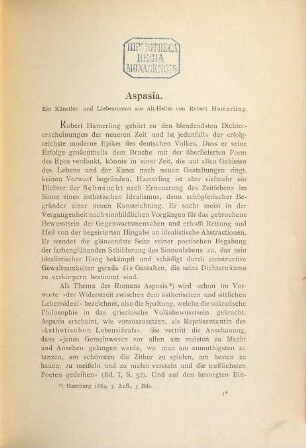 Literatur- und kunstkritische Studien : Beiträge zur Ästhetik der Dichtkunst und Malerei