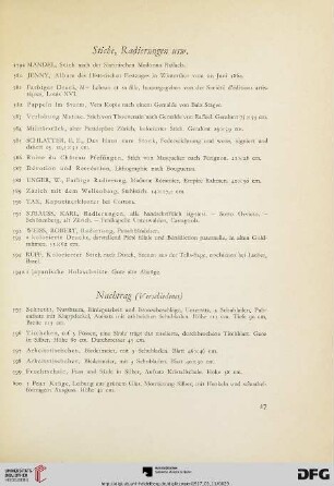 Nachtrag (Verschiedenes) (Nr. 595-600)