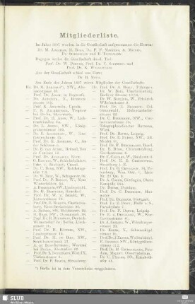 Mitgliederliste
