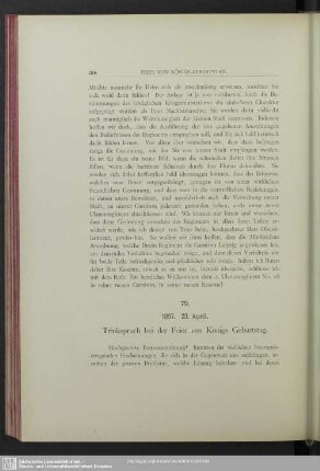 79. 1897. 23. April. Trinkspruch bei der Feier von Königs Geburtstag