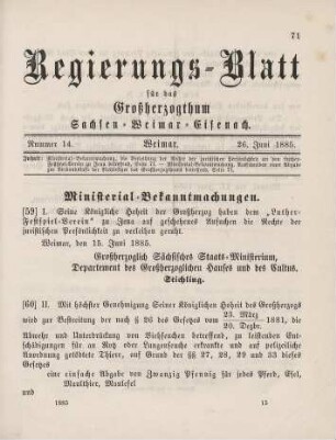 60. Ministerial-Bekanntmachung, Ausschreiben einer Abgabe zur Verbandskasse der Viehbesitzer des Großherzogthums betreffend