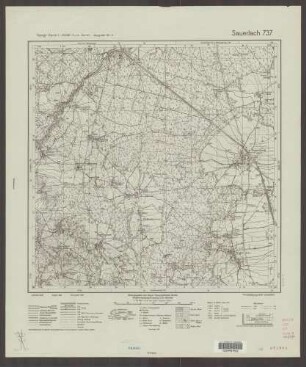 737 Sauerlach ; Topographische Karte von Bayern 1:25.000 [Positionsblätter]