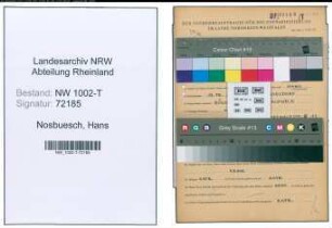 Entnazifizierung Hans Nosbuesch , geb. 17.02.1899 (Architekt)