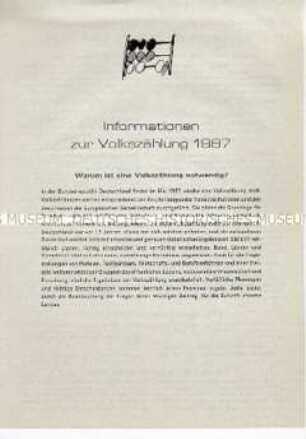 Merk- und Informationsblatt zur Volkszählung 1987