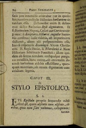 Caput III. de Stylo Epistolico.