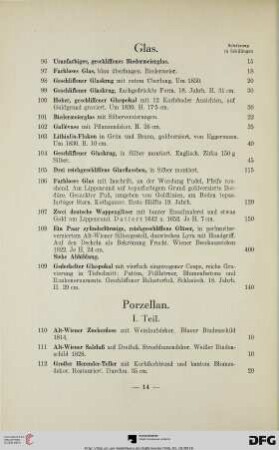 Glas (Nr. 96-109)