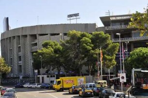 Barcelona - Fußballstadion : Außenansicht des Fußballstadions. Aufgenommen in Barcelona am 16. Oktober 2009