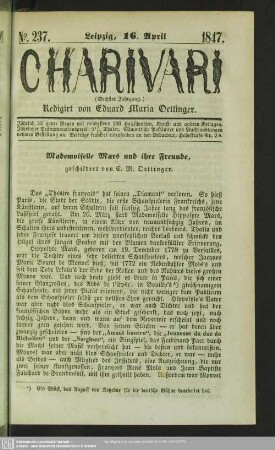 Mademoiselle Mars und ihre Freunde