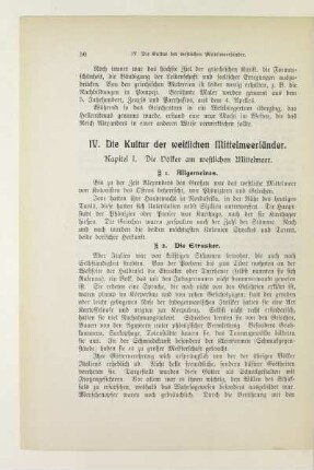 IV. Die Kultur der westlichen Mittelmeerländer