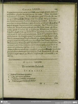 Caput LXXIII. De notatione Rulandi