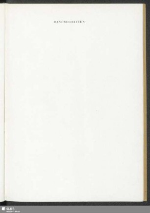 Handschriften