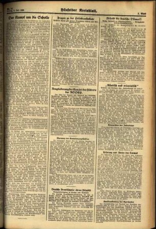Zweite Ausgabe vom Freitag, den 08. Juli 1938.