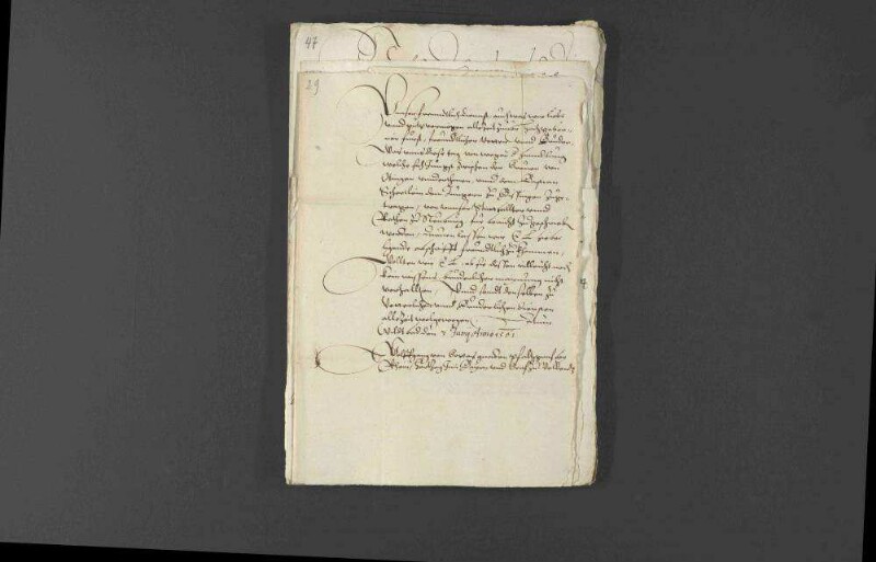 Schriftwechsel bezüglich der Konflikte zwischen Graf Ludwig von Öttingen und Sebastian Schertlin.