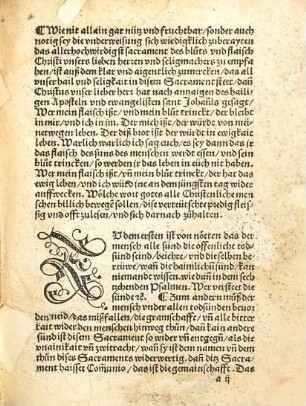 Ain gutte trostliche predig Von der wirdigen beraytung zu dem hochwirdigen Sacrament Doctor Marini Luther Augustiner zu Wittenberg [et]c.