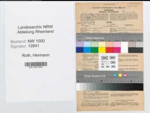Entnazifizierung Hermann Roth, geb. 30.08.1897 (Bankkaufmann)