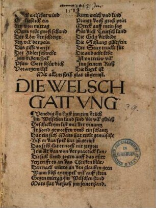 Die welsch gattung