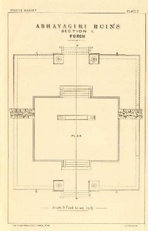 Plate II. Abhayagiri ruins. Section I. Porch.