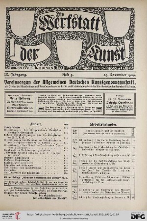 Heft 9 (29. Dezember 1909)