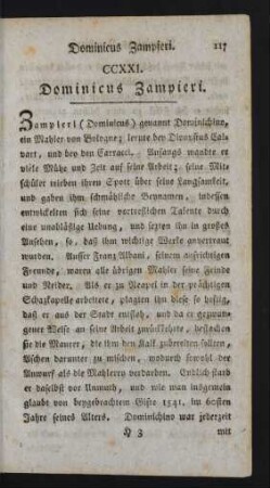 CCXXI. Dominicus Zampieri