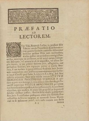 Præfatio Ad Lectorem
