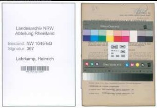 Entnazifizierung Heinrich Lahrkamp , geb. 14.01.1902 (Lehrer)